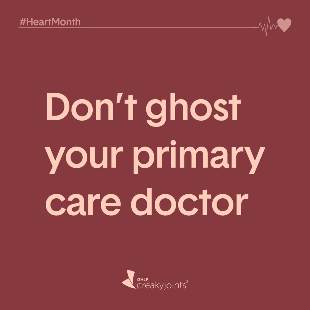 Rheumatoid Arthritis Heart Month Don't Ghost Primary Care Doctor